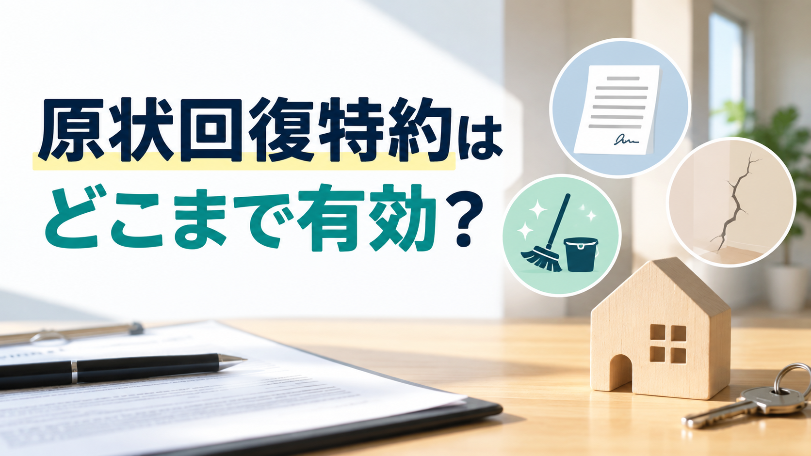 原状回復特約はどこまで有効？無効になりやすい条項・クリーニング特約・通常損耗との関係を実務目線で解説
