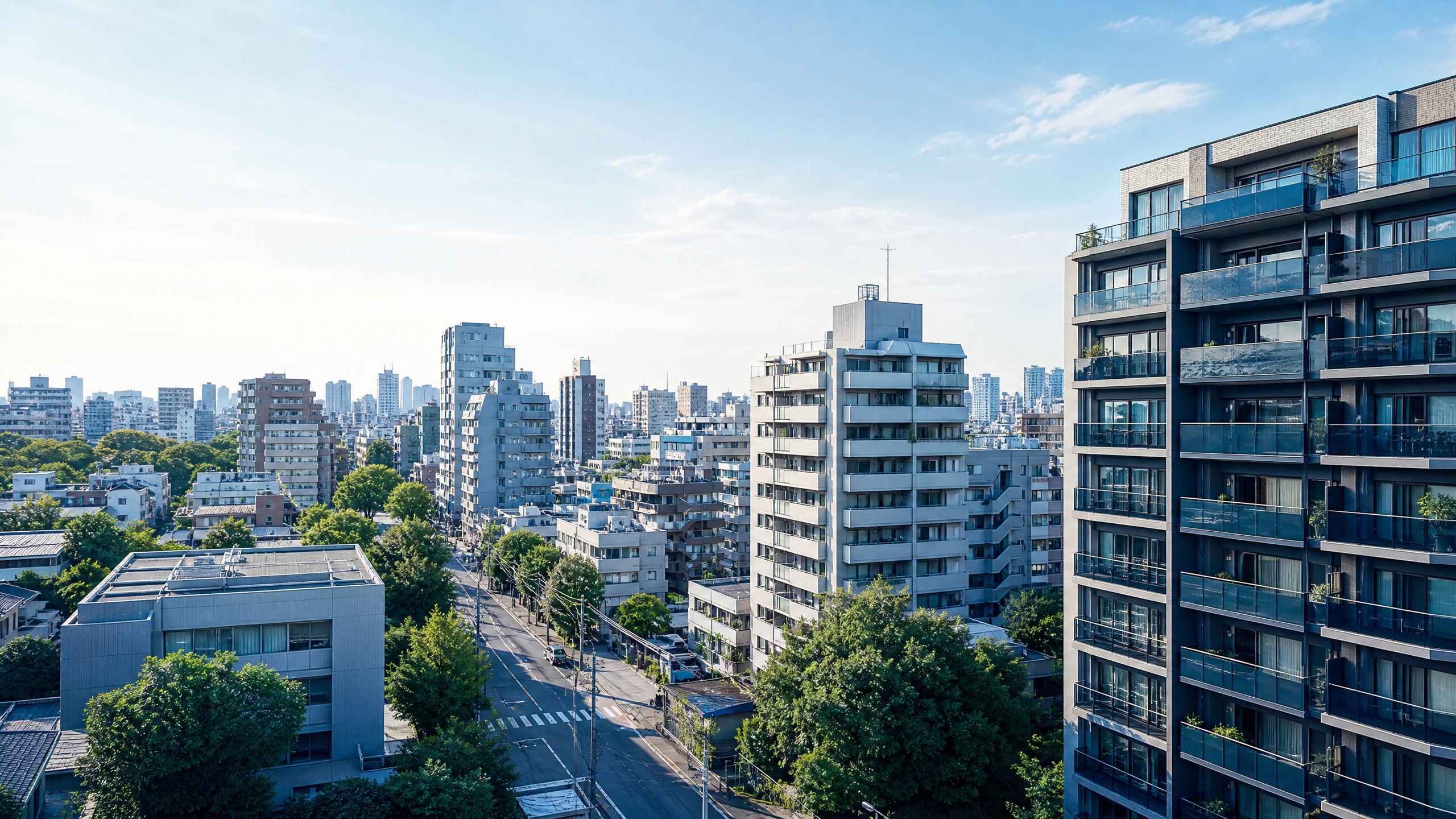 東京都心の賃貸住宅と街並み